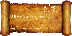 Ujházy Tímea névjegykártya